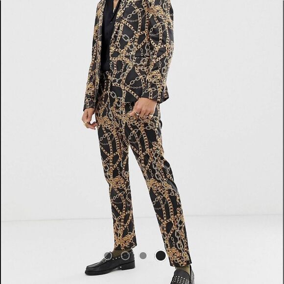 Gold Chain All Over Print 2pc Suit - Picture 3 of 12
